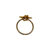 Fine 14K gold griffin and seed pearl ring, excellent condition