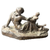 Fine cast bronze sculpture showing mother and child in modernist style