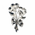 Art Deco Sterling Enamel & Marcasite Floral Bouquet Pin