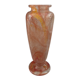 French Schneider Art Glass Vase Circa 1920 close full view