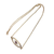 Full-length view of the amethyst and seed pearl centerpiece on an 18-inch fine gold chain
