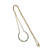 Full 18 inch 14K gold chain attached at both ends of the horseshoe pendant