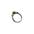 Edge view of Georg Jensen Denmark Silver and Chrysoprase Ring Early Mark