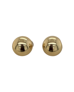 14K Yellow Gold Omega- Back Dome Earrings