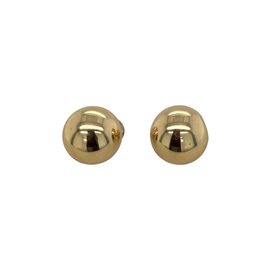 14K Yellow Gold Omega- Back Dome Earrings