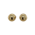 14K Yellow Gold Omega- Back Dome Earrings