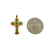 Vintage 14K Gold Natural Emerald Latin Cross Pendant