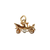 Vintage Gold Antique Car Charm with Diamond