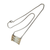 M&J Savitt Sterling Silver & 14K Gold Modernist Pendant Necklace