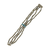full length view of Labradorite Bead Bracelet With Blue Topaz and 14K with Gold Clasp