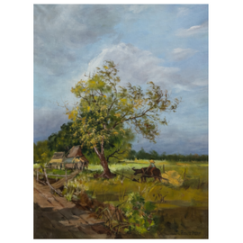 Full view of painting without frame