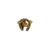 Mid-century 14K gold equestrian ring with diamond-set horseshoe surrounding gold horse head