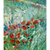 Mid‑20th century impressionist rural landscape with red poppies