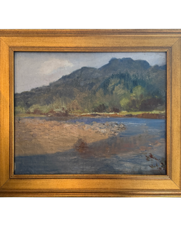 Minerva Chapman American 1858-1947 River Landscape Oil on Canvas