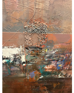 Mixed media abstract painting by Weiliang Zhao