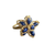 Modernist 14K Gold Lapis Lazuli Cocktail Ring side view