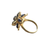 Modernist 14K Gold Lapis Lazuli Cocktail Ring back side view