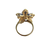 Modernist 14K Gold Lapis Lazuli Cocktail Ring back view