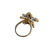 Modernist 14K Gold Lapis Lazuli Cocktail Ring back angled view