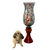 Monumental Italian Glass Vase Circa 1970 next to small dog