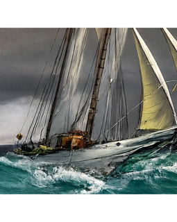 Oil on canvas nautical painting by Kipp Soldwedel