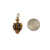 Oval Tiger’s Eye gemstone set in ornate 14K gold Victorian snake‑design pendant