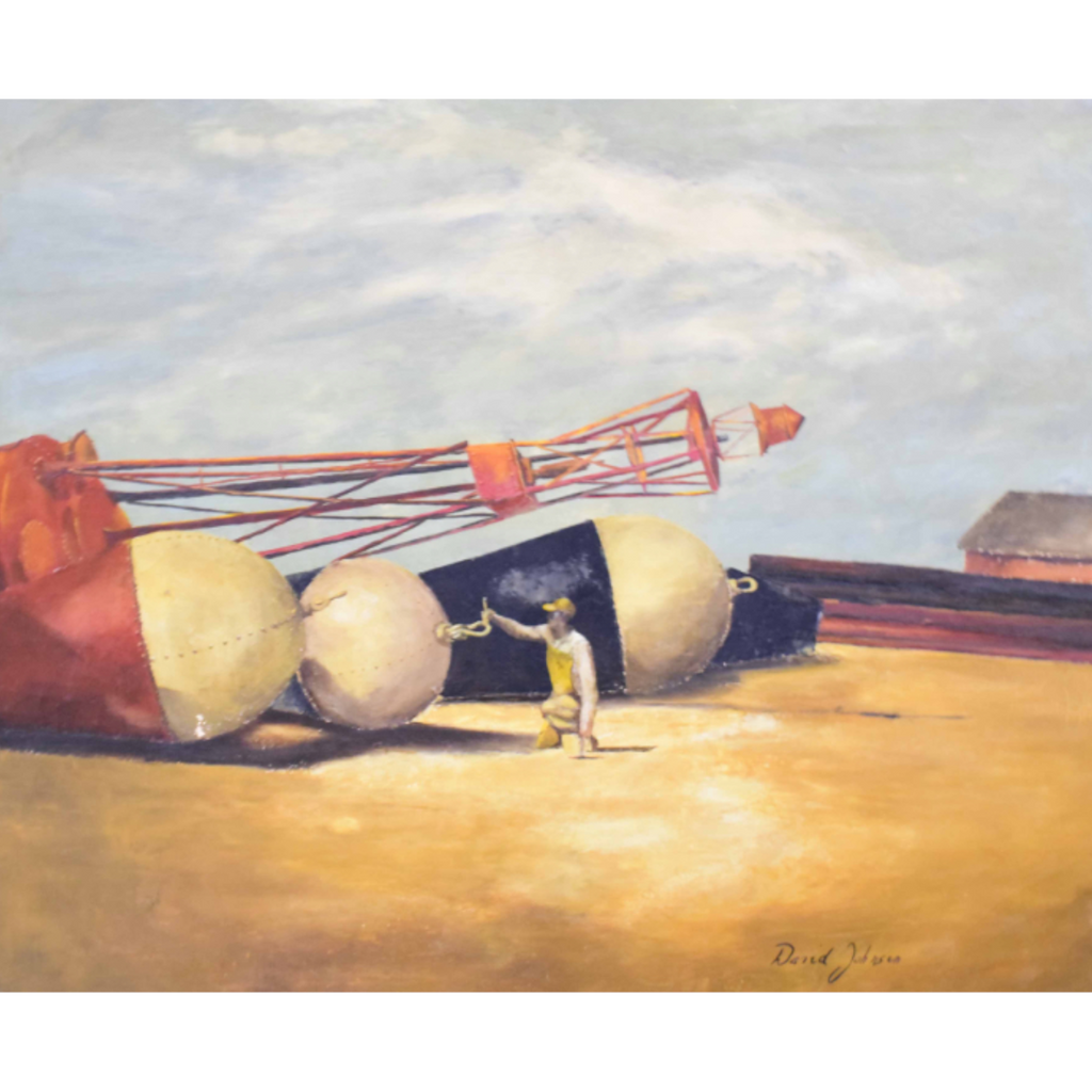 David Johnsen “ Bouys “ Oil On Canvas Painting