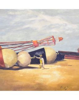 David Johnsen “ Bouys “ Oil On Canvas Painting