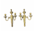 Pair 18th C French Louis XVI Gilt Bronze 2 Light Sconces
