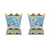 Pair of antique Chinese 19th‑century cloisonné jardenieres with light blue ground, crane and marsh scene, crenelated rims, and flared bases.