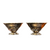 Another view of Pair of Georg Jensen sterling silver salts with tendril base and flared basin, front view