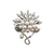 Vintage Sterling Silver & Akoya Cultured Pearl Brooch