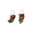 14K Gold Cultured Pearl & Multi-Color Tourmaline Cluster Drop Earrings | Estate Fine Jewelry