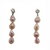 14K White Gold Pink Baroque Pearl and Diamond Drop Earrings