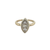 Retro 14K Gold and Diamond Navette Ring