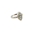 Retro 14K Gold and Diamond Navette Ring