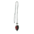 Rare Early Georg Jensen Red Agate Pendant with Original Silver Chain full view