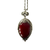 Rare Early Georg Jensen Red Agate Pendant with Original Silver Chain closeup of pendant