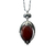 Rare Early Georg Jensen Red Agate Pendant with Original Silver Chain third closeup of pendant