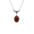 Art Deco Sterling Silver Carnelian & Marcasite Necklace