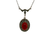 Art Deco Sterling Silver Carnelian & Marcasite Necklace