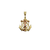 Religious 14K Yellow Gold Anchor Pendant with Christ on Cross