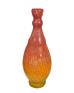Schneider Art Glass Vase Red Top