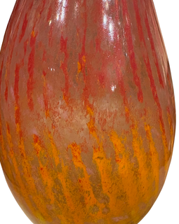 Schneider Art Glass Vase Red Top