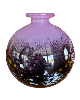 Schneider Purple Mottled Glass Vase Circa 1920 another full view