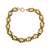 Another Side view of the gold and pearl link bracelet showing the openwork depth and dimension
