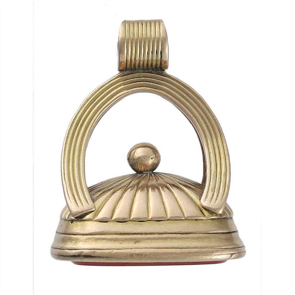 Georgian 12K Gold and Carnelian “Sophia” Fob Seal Pendant