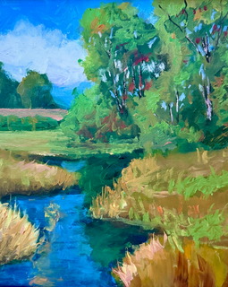 American Impressionist Painting Landscape Oil Kenneth Burnside