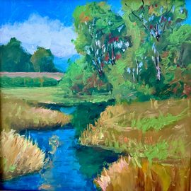 American Impressionist Painting Landscape Oil Kenneth Burnside