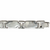 Stainless Steel, 18K Gold & Diamond Link unisex Bracelet mark